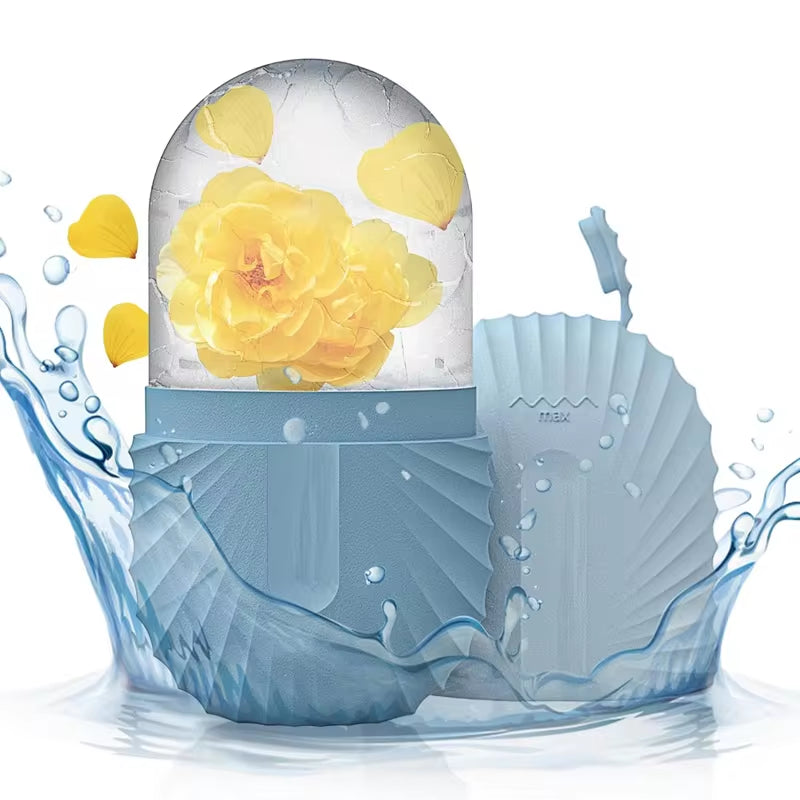 Revitalize Your Skin with the Silicone Ice Face Roller - Reduce Puffiness and Shrink Pores for a Radiant Glow